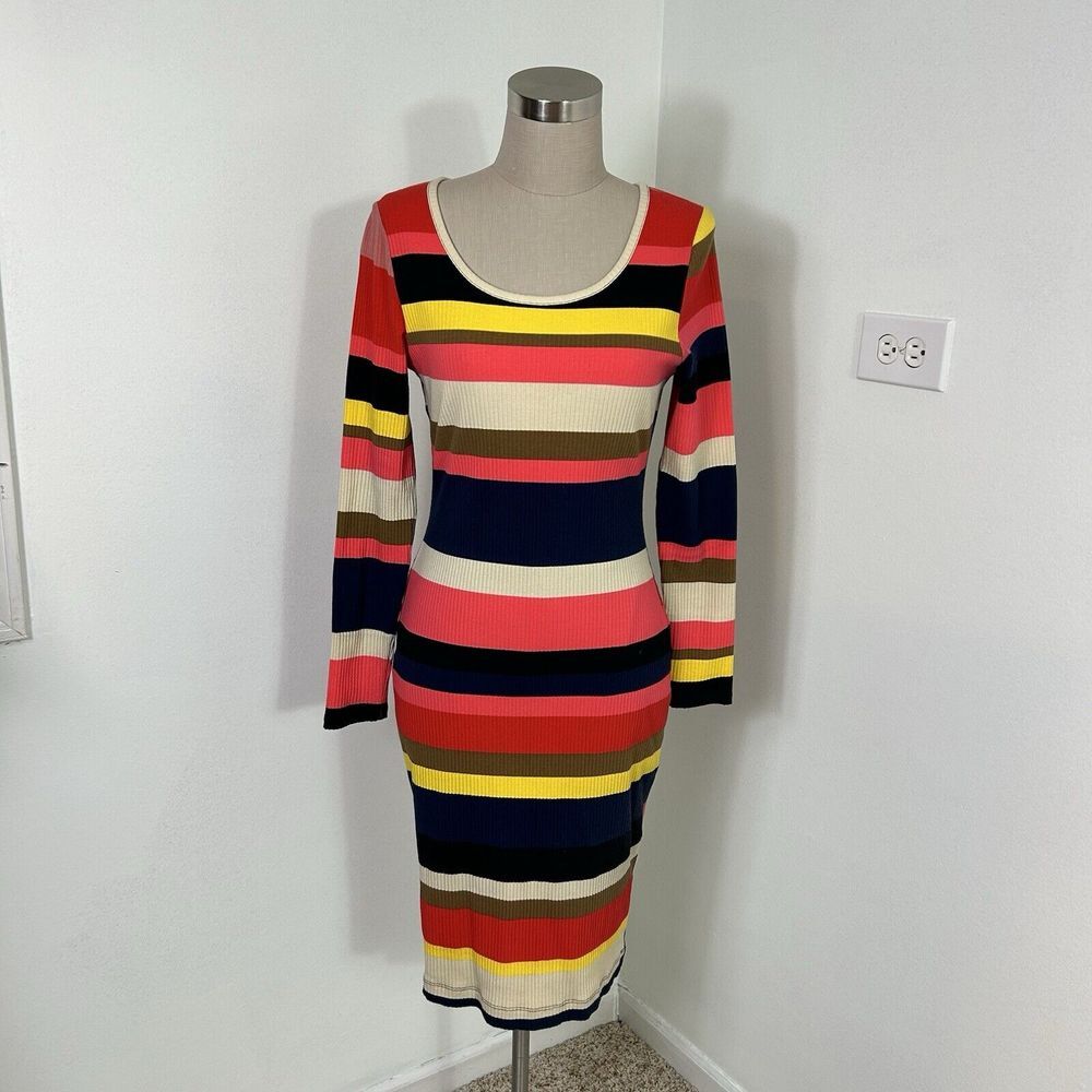ANTHROPOLOGIE Plenty by TRACY REESE‎ Column Bodycon Rib Stretch Dress Size M P